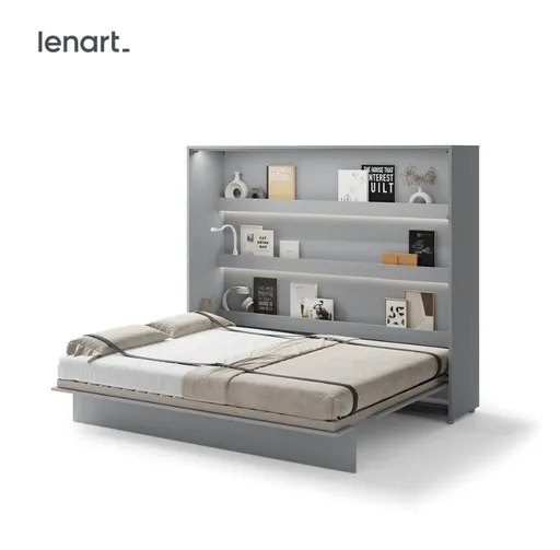 Dig-net nábytok Sklápacia posteľ Lenart BED CONCEPT BC-14 sivá | 160 x 200 cm