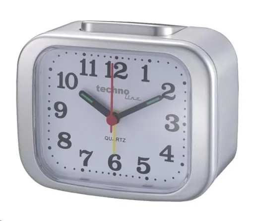 TechnoLine Modell XL analógový budík, strieborný