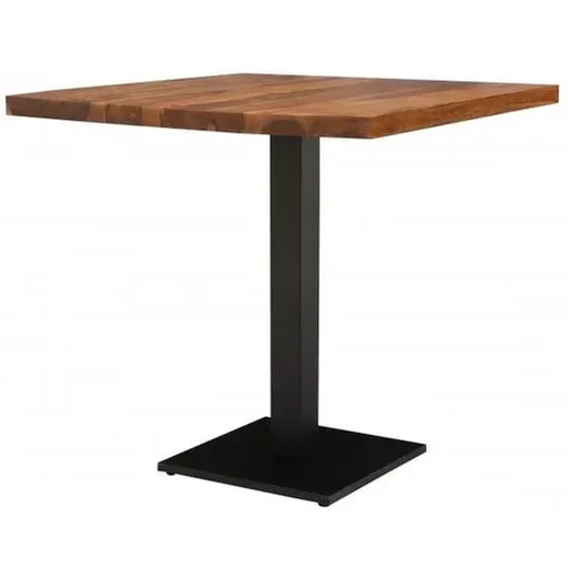 Jedálenský stôl s kovovými nohami 80x80 cm z masívu palisander TP-80