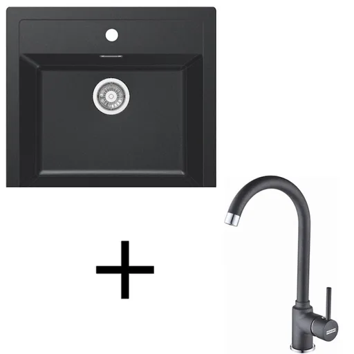 Franke set T25 (SID 610 + FP 9400) čierna