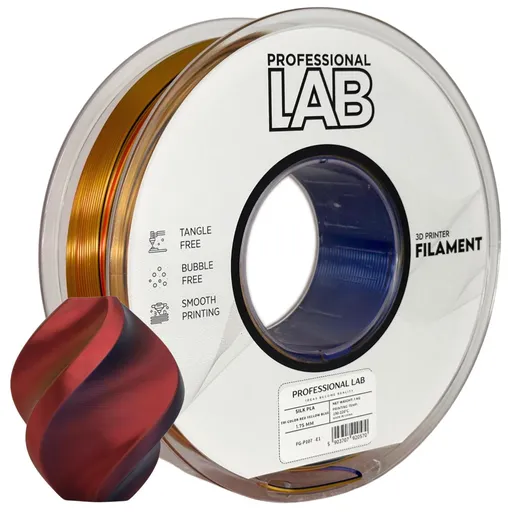 Silk PLA Tri Color red yellow blue | Prof. Lab
