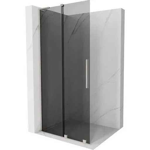 MEXEN/S - Velar L Sprchová zástena posuvná Walk-in 90 x 200, grafit 8 mm, nikel kartáčovaný 871-090-003-43-97