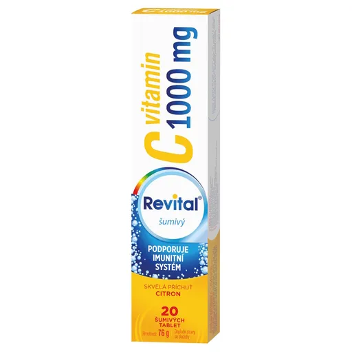 REVITAL Vitamín C 1000 mg Citrón 20 šumivých tabliet