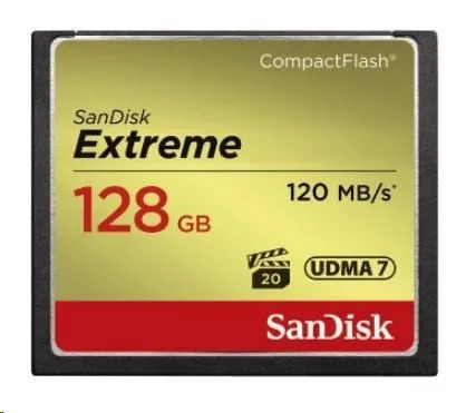 SanDisk Compact Flash Card 128GB Extreme (R:120/W:85 MB/s UDMA7)