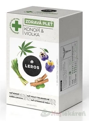 LEROS ZDRAVÁ PLEŤ Konope & Fialka bylinný čaj, 20x1,5g
