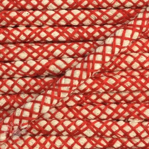 Bavlnená šnúra 1 cm red