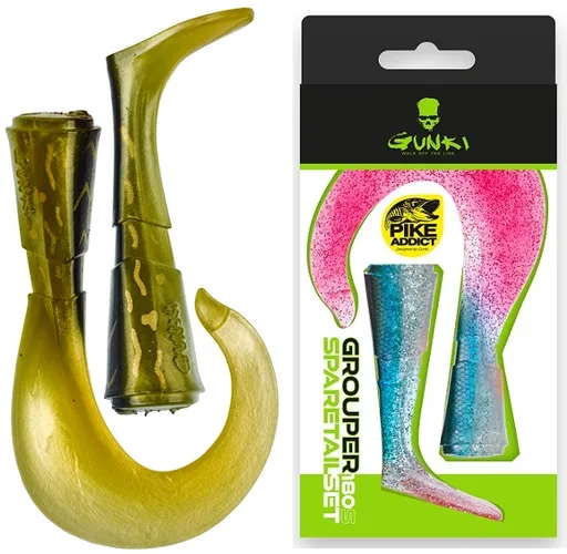 Gunki náhradné chvostíky grouper s pike dress gold 18 cm