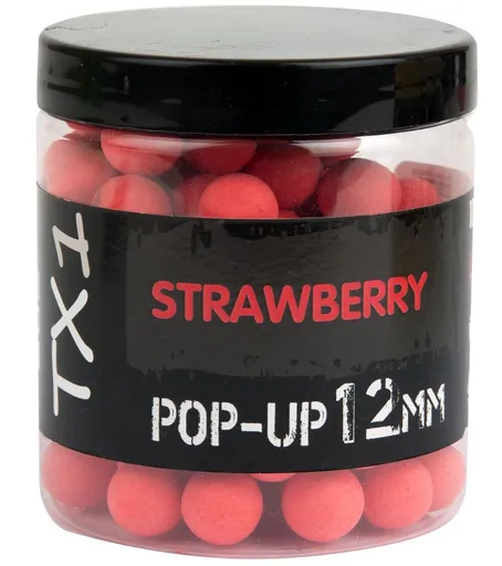 Shimano plávajúce boilie tx1 pop up strawberry fluoro red - 12 mm 50 g