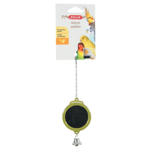 ZOLUX Hračka pre vtáky zrkadlo okrúhle z plastu 1 kus