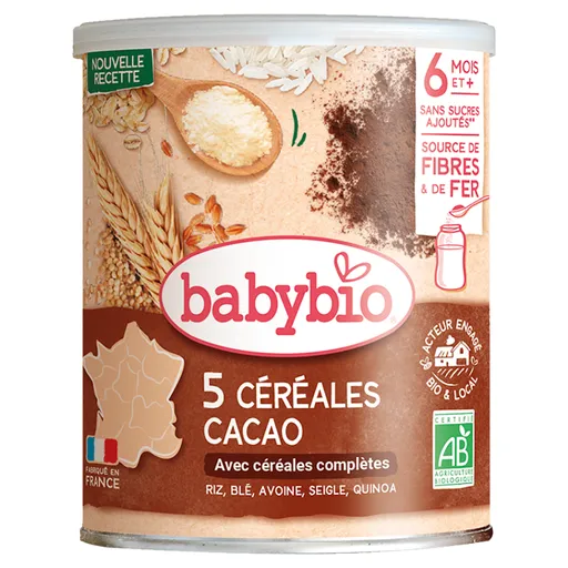 BABYBIO nemliečna rýžovoquinoová kaša s kakaom 220 g