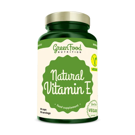 GREENFOOD NUTRITION Natural Vitamín E 90 kapsúl