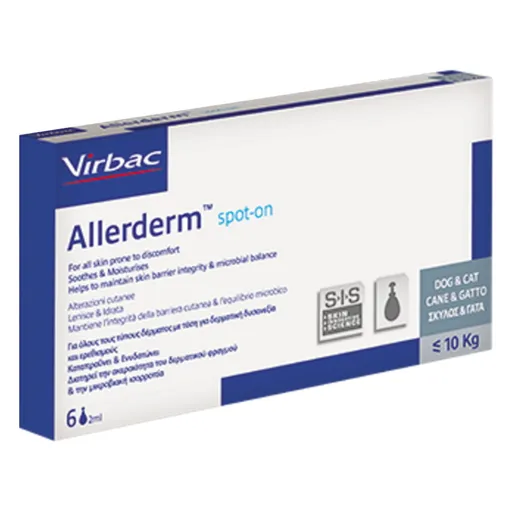 VIRBAC Allerderm spot on 6x2ml pre psov a mačky do 10 kg