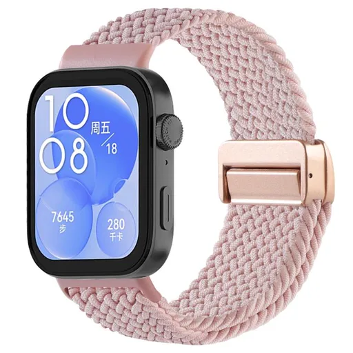 BRAIDED Nylonový remienok pre Huawei Watch Fit 4 / Fit 4 Pro PINK