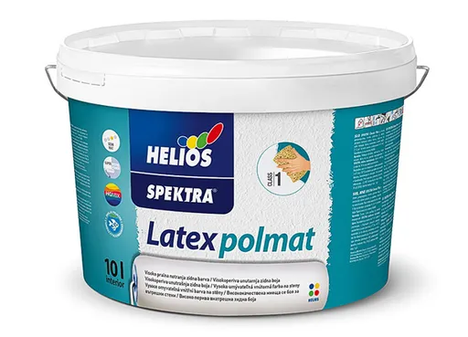 HELIOS SPEKTRA Latex - polomatná latexová farba 2 l báza - biela