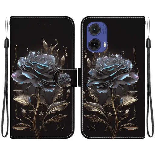 ART Peňaženkový kryt pre Motorola Moto G85 5G BLACK ROSE
