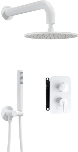 DEANTE DEANTE - Silia biela, Podomietkový sprchový set, vrátane telesa - so sprchovou hlavicou BXYYAQSM
