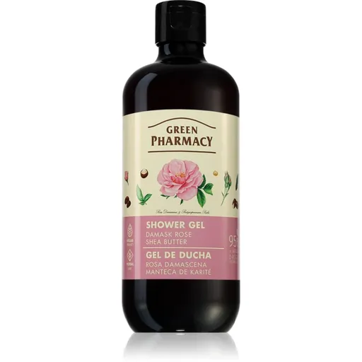 Green Pharmacy Damask Rose & Shea Butter Shower Gel jemný sprchový gel 500 ml