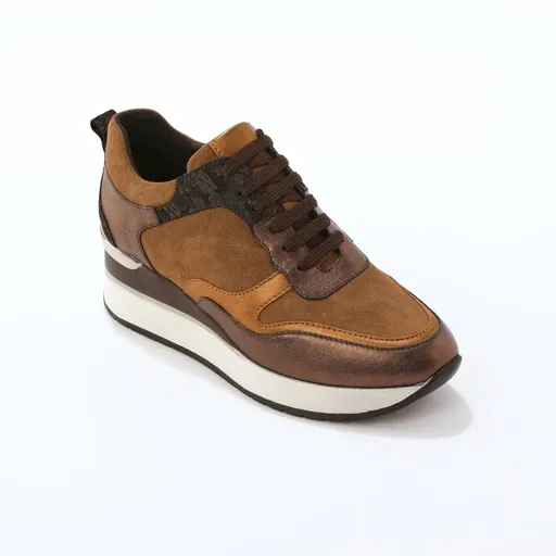 Kožené tenisky na klinovej podrážke