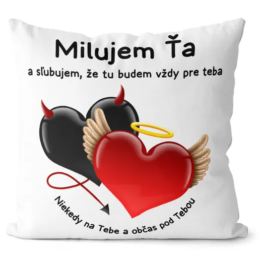 Vankúš Niekedy na tebe (Veľkosť: 40 x 40 cm)