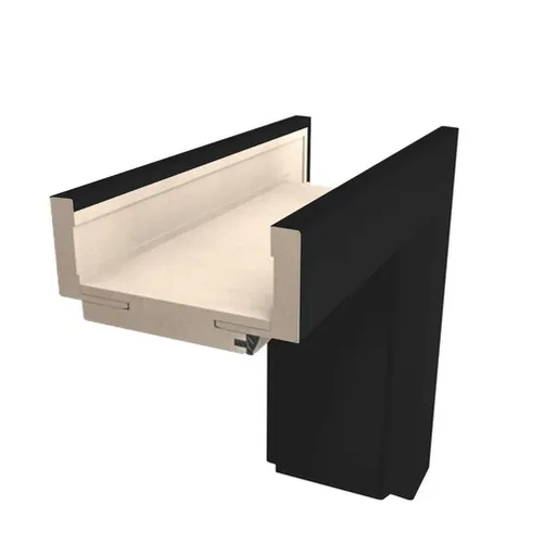 Obložková zárubňa Naturel pre hrúbku steny 34-38 cm čierna CPL 90 cm pravá o9CPLC90P