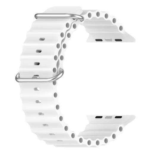OCEAN Remienok pre Apple Watch Ultra 1 / 2 / 3 (49mm) / 9 / 8 / 7 (45mm) / 6 / SE / 5 / 4 (44mm) / 3 / 2 / 1 (42mm) biely