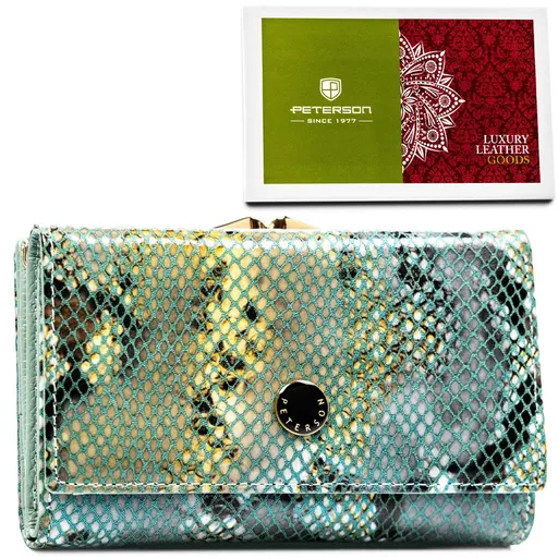 Dámska peňaženka na karty a mince s moderným vzorom – Peterson