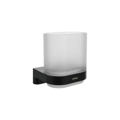 Ravak Chrome II držiak pohárov čierna X07P1377