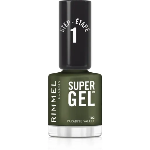 Rimmel Super Gel gélový lak na nechty bez použitia UV/LED lampy odtieň 102 Paradise Valley 12 ml