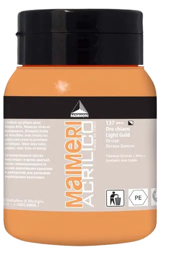 MAIMERI ACRILICO - Akrylové farby 137 - light gold, 0,5 L