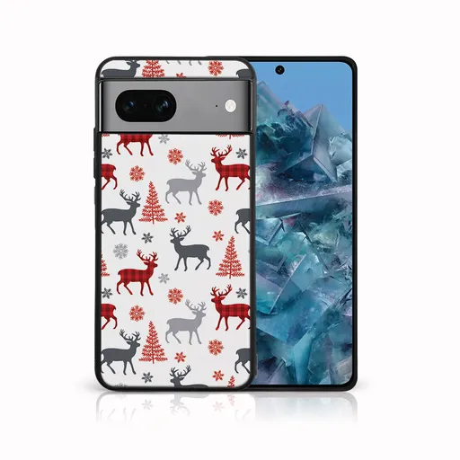MY ART Kryt s vianočným dizajnom Google Pixel 8 DEER (068)