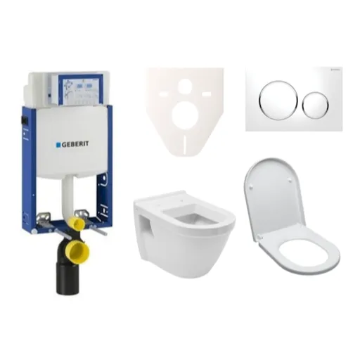 Cenovo zvýhodnený závesný WC set Geberit na zamurovanie + WC VitrA Integra vr. sedátka SIKOGE2V4
