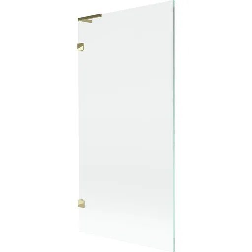 MEXEN/S - Lunar L vaňová zástena FIX 90 x 150, transparent, zlatá 897L-090-000-50-00