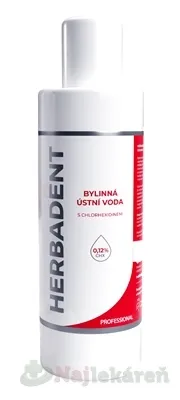 HERBADENT PROFESSIONAL Bylinná ústna voda s chlórhexidínom 240 ml