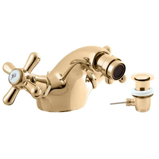 RAV SLEZÁK Morava bidetová batéria s výpusťou v zlatom prevedení MK145.5KZ