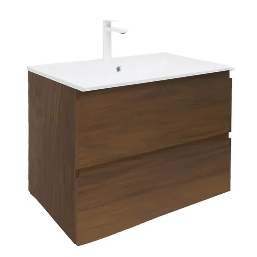 Kúpeľňová skrinka s umývadlom SAT B-Way 79x50x45 cm matný orech BWAY280NUTU4BBI