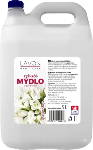 Mydlo tekuté Lavonea biele snežienka 5L