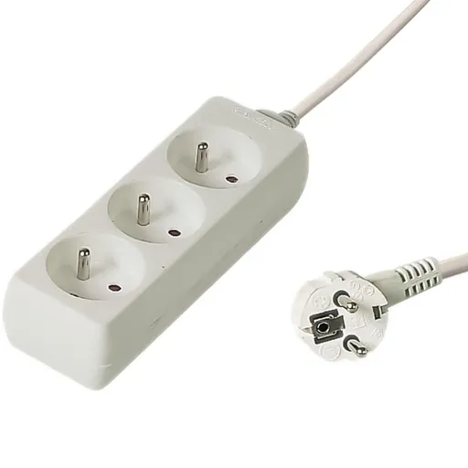PREMIUMCORD Predlžovací prívod 230V 2m, 3 zásuvky, biela
