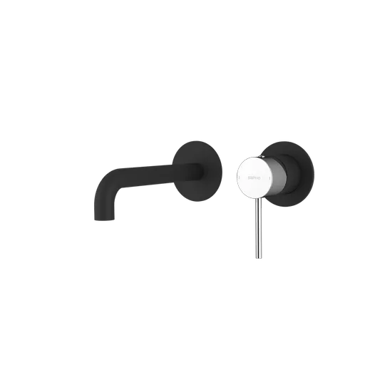SAPHO - ULTRASAN 2-prvková podomietková umývadlová batéria, hubica 20cm, čierná mat/chróm UT018VBC