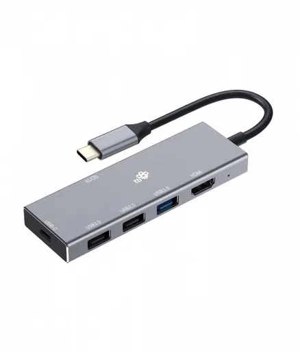 TB USB-C 7v1 adaptér USB 3.0, 2x USB 2.0, HDMI, PD, SD/TF