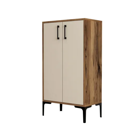 Skrinka na topánky Prag Walnut and Cream