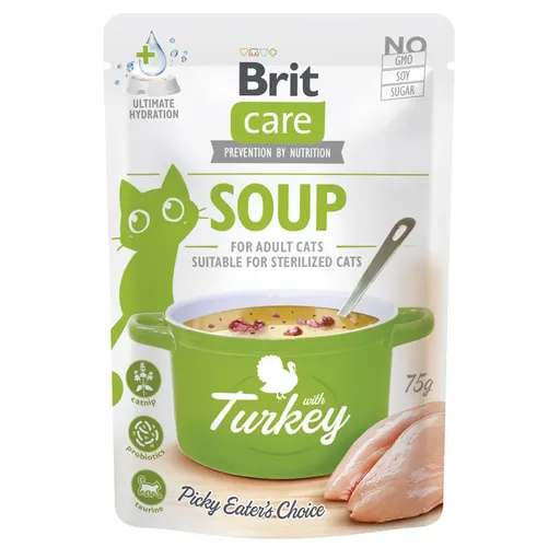 BRIT Care Cat Soup with Turkey vývar pre mačky 75 g
