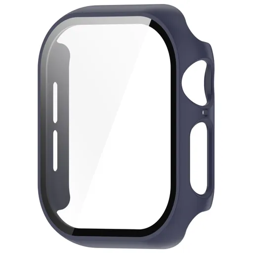 PC FULL COVER Plastový kryt so sklom pre Apple Watch 10 / 11 46mm tmavomodrý