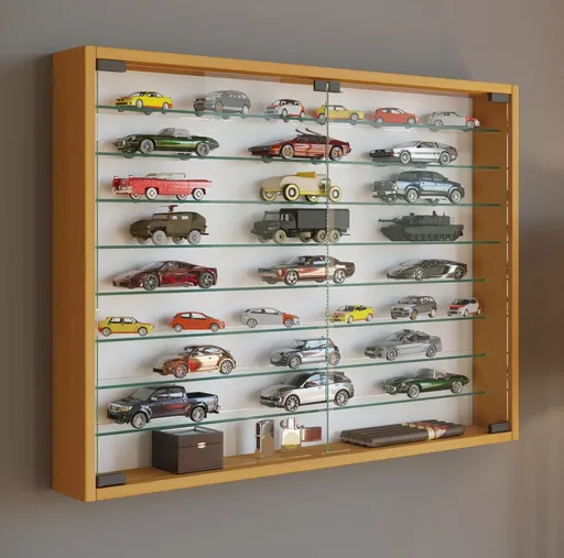 VCM Nástěnná vitrína Mandosa XXL, buk