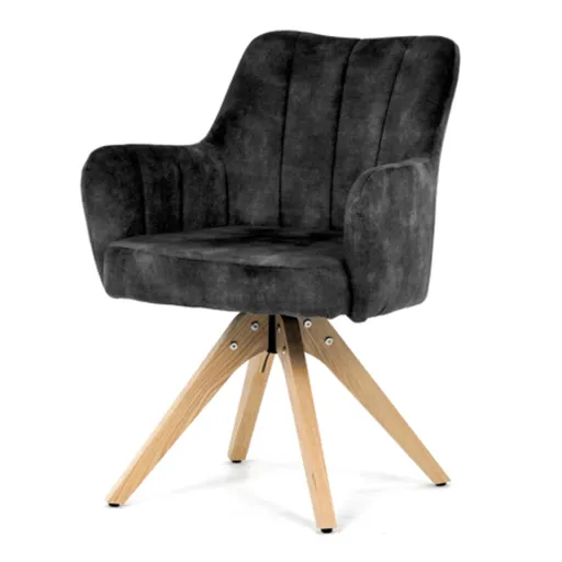 Jedálenská stolička Autronic 61x86 cm čierna látka HC-D7188 BK4