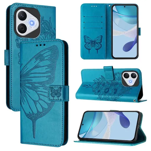 ART BUTTERFLY Peňaženkový obal pre Honor 400 Lite 5G modrý