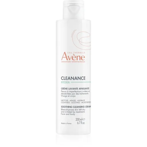 Avène Cleanance Hydra upokojujúci čistiaci krém pre pleť vysušenú a podráždenú liečbou akné 200 ml