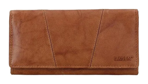 Dámska kožená peňaženka Lagen PWL-388 Cognac