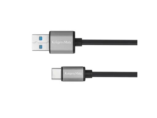 Kábel KRUGER & MATZ KM1244 Basic USB 3.0/USB-C 1m Black