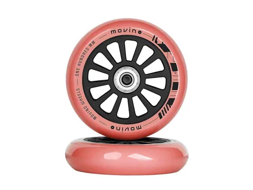 Náhradné MOVINO kolieska na freestyle kolobežku 100mm, PP, 2 ks, Červená
