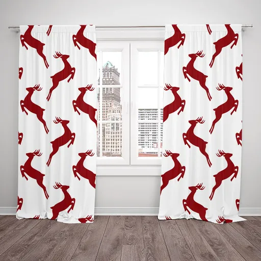 Závesy Christmas reindeers (Rozmer: 140x250, Materiál: Blackout)